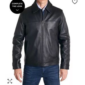 alfani mens XL real leather jacket